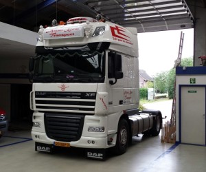 Spuitwerk vrachtwagen Arjan Kom Transport